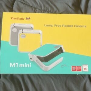 ViewSonic M1 mini Pocket Cinema Projector - Turquoise/Yellow